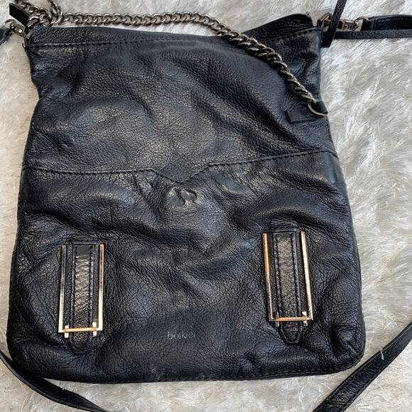Botkier Leather Crossbody Bag Mixed Metal Black Pebbled - Picture 5 of 8